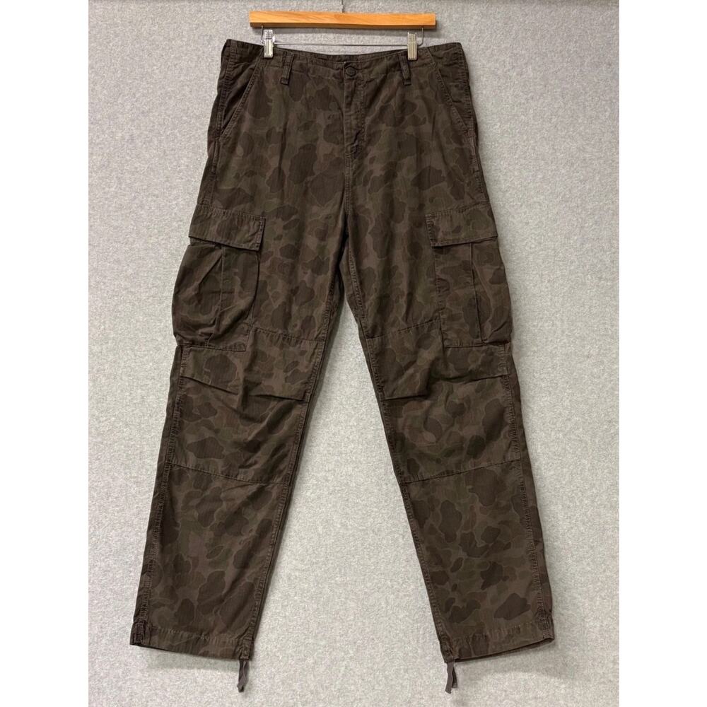 Carhartt WIP Duck Cargo Pants Camo Ripstop Double Knee Mens 32x32